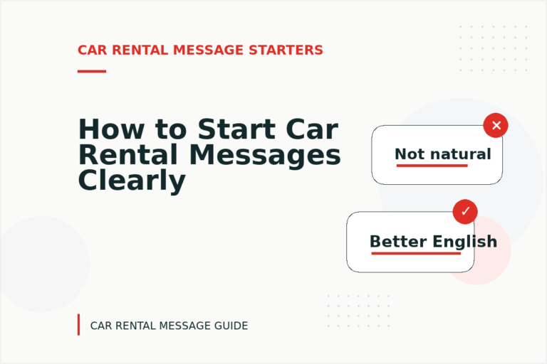 How to Start Car Rental Messages Clearly How to Start Car Rental Messages Clearly