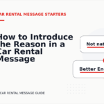 How to Introduce the Reason in a Car Rental Message