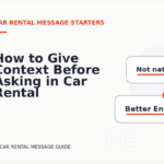 How to Give Context Before Asking in Car Rental Message English