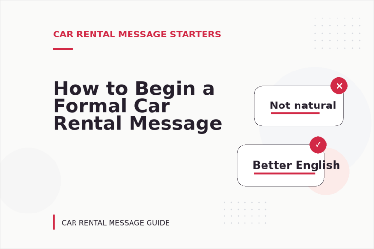 How to Begin a Formal Car Rental Message How to Begin a Formal Car Rental Message
