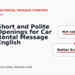 Short and Polite Openings for Car Rental Message English