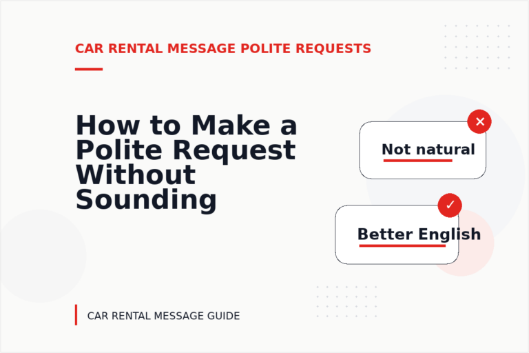 How to Make a Polite Request Without Sounding Demanding in Car Rental Message English How to Make a Polite Request Without Sounding Demanding in Car Rental Message English