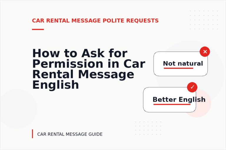 How to Ask for Permission in Car Rental Message English How to Ask for Permission in Car Rental Message English