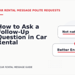 How to Ask a Follow-Up Question in Car Rental Message English