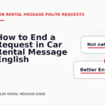 How to End a Request in Car Rental Message English