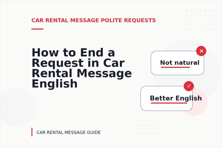 How to End a Request in Car Rental Message English
