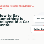 How to Say Something Is Delayed in a Car Rental Message