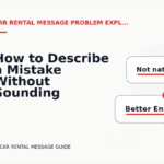 How to Describe a Mistake Without Sounding Rude in Car Rental Message English