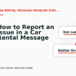 How to Report an Issue in a Car Rental Message